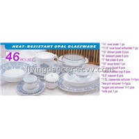 Heat Resistant Opal Glassware 46pcs