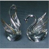 crystal glass -swan