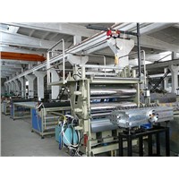 wood and plastic board production line