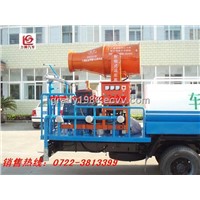 Pesiticide and water spraying truck
