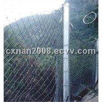 Slope protection fencing