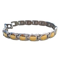 stainless steel magnetic link bracelet
