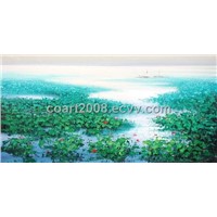 Knife Pond Oil Painting (mkf05-03)