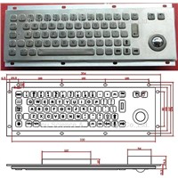 Industrial Stainless Steel Metal Kiosk Keyboard (KB6D)