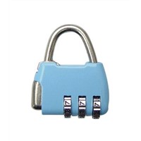 blue handbag 3-code password lock