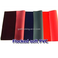 Flocked soft pvc, pvc flexible sheet in roll form