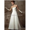 Dipped Strapless A-Line Floor Length Simple Wedding Gown dswd0006