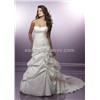 Flattering Curved Strapless Neckline Chiffon Pleated Formal Wedding Dress dfwd0023