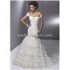 Mermaid Floor Length Satin & Lace Elegant Bridal Gown (Dewd0019)