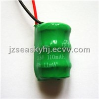 110mAh 3.6V NiMH Button-cell