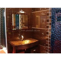3D decorative glass,art glass in bathroom