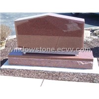 American Style Granite Upright Headstone