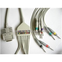 Burdick EK-10 one piece EKG cable with leadwires
