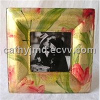 Glass Photo Frame With Decal
