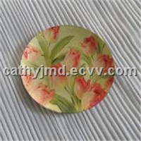 Glass Plate With Decal