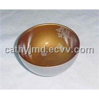 Gold Foil Glass Bowl
