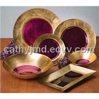 Gold Foil Glassware