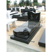 Russia Style Black Granite Monuments