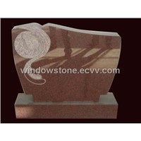 Red Granite Headstone