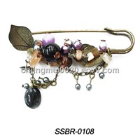Fashion safe pin brooch SSBR-0108
