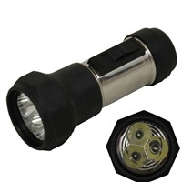 LED Bulb Stainless Steel Flashlight (YG101M-3L)