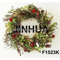 artificial silk floral wreath, wildflower wreath,spring wreath, spring/summer foam wreath