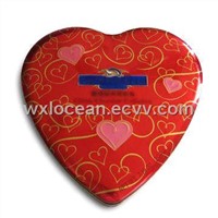 Heart shaped tin box (WL-156)