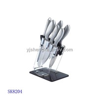 7pcs Knife Set in Stainless Steel Hollow Handle