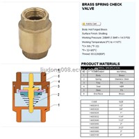 Brass spring check valve 14003