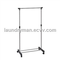 Extensible one pole clothes rack