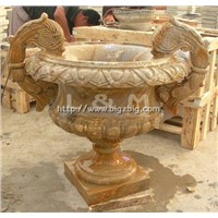 Hand Carved Highly Polished Granite Vase (gvlm0001)