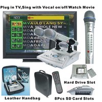 Portable Karaoke Jukebox Player + Digital Microphone with Button Control (KOD100/SJ100)