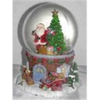 Santa Figure with Water Globe