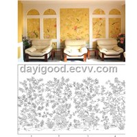 Natural Silk Wall Paper-Hand Painted