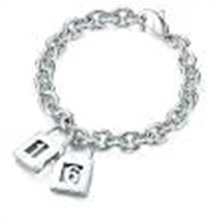 925 Sterling Lock Charms Bracelets