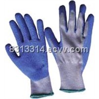 Blue Latex Palm Coated Gloves