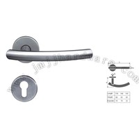 Stainless Steel Tube Lever Handle with Handle Rosette