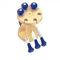 6 Pcs Cheese Knife with Wooden Stand (CB-09)