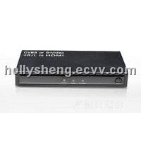 Composite Video / S-Video+R/L Audio to HDMI Converter