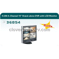 H.264 4CH 15&amp;quot; Stand-alone DVR with LCD Monitor
