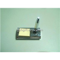 Square Led  Magnetic Pen with Notes
