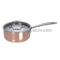 stainless steel copper 3-ply saucepan