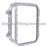 Opening bolted rectangular window