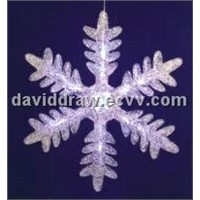 16-Light Acrylic Snowflake LED Lights