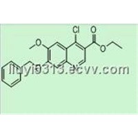 3-Quinolinecarboxylic acid, 4-chloro-6-methoxy-7-(phenylmethoxy)-, ethyl ester
