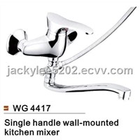 Single Handle Wall-Mounted Kitchen Faucet (WG4417)