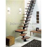 wood-steel staircase (interlocking tubular spine)