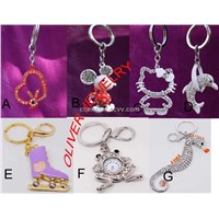 Exquisite Keychains with Rhinestones Decorated