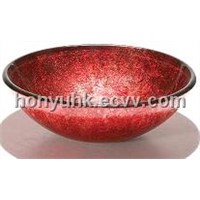 handwork glass wash basin