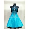 Sky blue short prom dress